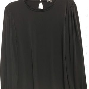 Adrianna Papell Smocking Neck and Cuff Top